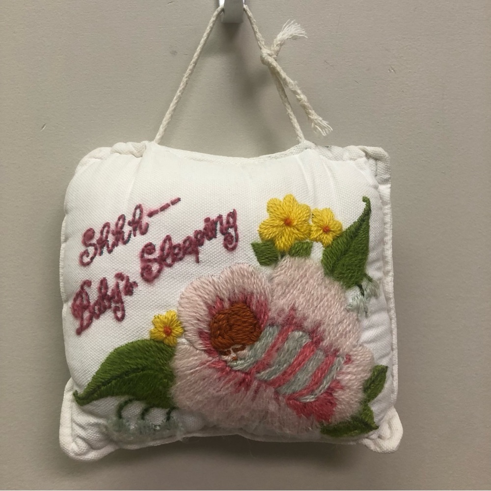 Embroidered Baby Sleeping Pillow Vintage